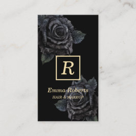Monogram voor Makeup- en Haarstylist Elegant Dark  Visitekaartje