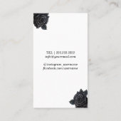 Monogram voor Makeup- en Haarstylist Elegant Dark  Visitekaartje (Achterkant)