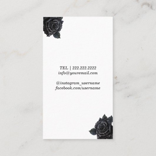 Monogram voor Makeup- en Haarstylist Elegant Dark  Visitekaartje (Achterkant)