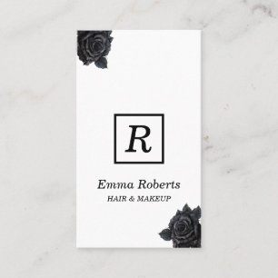 Monogram voor Makeup- en Haarstylist Elegant Dark  Visitekaartje