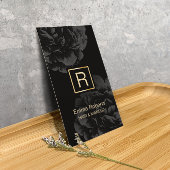 Monogram voor Makeup- en Haarstylist Elegant Dark Visitekaartje