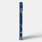 Monogram voor marineblauw Waterverf oceaan Case-Mate iPhone Case (Achterkant / Rechts)