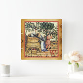 MONOGRAM VOOR MEDIEVAL GRAPE VINEYARD HARVEST PARC VIERKANTE KLOK (Huis)