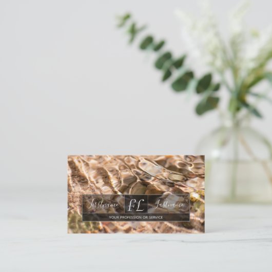 Monogram voor mentale gezondheidszorg bij waterkre visitekaartje (Staand voorkant)