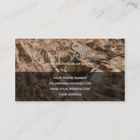 Monogram voor mentale gezondheidszorg bij waterkre visitekaartje (Achterkant)