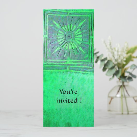 MONOGRAM VOOR MORGEN, heldergroen Kaart (Staand voorkant)