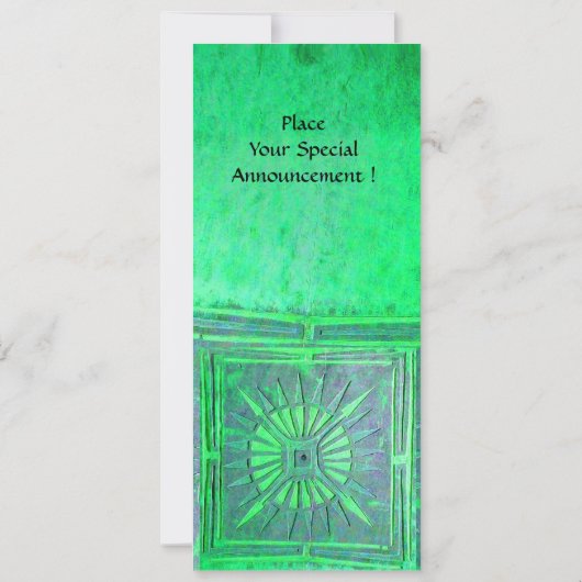 MONOGRAM VOOR MORGEN, heldergroen Kaart (Achterkant)