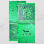 MONOGRAM VOOR MORGEN, heldergroen Kaart (Voorkant / Achterkant)