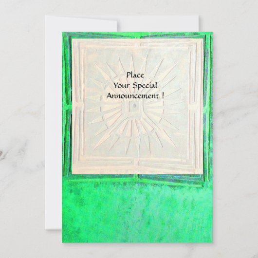 MONOGRAM VOOR MORGEN, heldergroen Kaart (Achterkant)