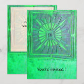 MONOGRAM VOOR MORGEN, heldergroen Kaart (Voorkant / Achterkant)