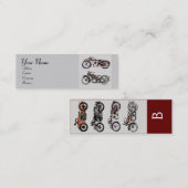 MONOGRAM VOOR MOTORCYCLI MINI VISITEKAARTJE (Voorkant / Achterkant)