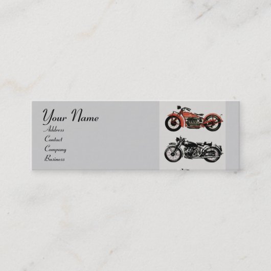 MONOGRAM VOOR  MOTORCYCLI MINI VISITEKAARTJE (Voorkant)