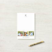 Monogram voor multi-fotoserie post-it® notes (Op bureau)