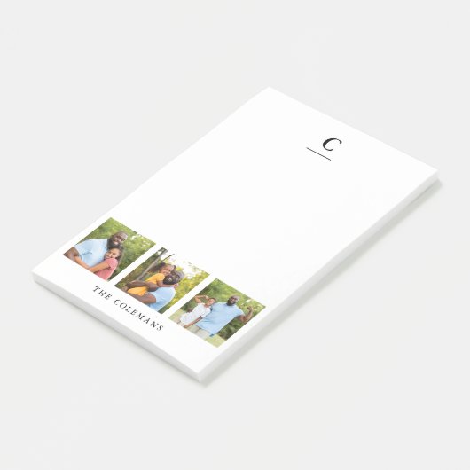 Monogram voor multi-fotoserie post-it® notes (Schuin)