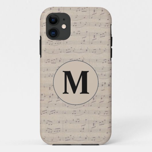 Monogram voor  muziekblad Case-Mate iPhone case (Achterkant)