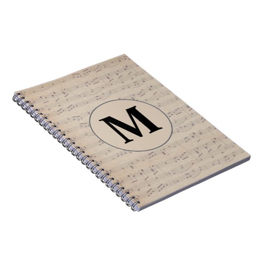 Monogram voor  muziekblad notitieboek (Rechterzijde)