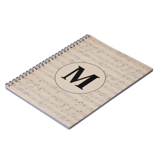 Monogram voor  muziekblad notitieboek (Linkerzijde)