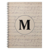 Monogram voor  muziekblad notitieboek (Voorkant)