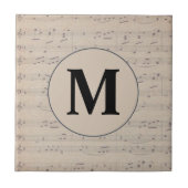 Monogram voor  muziekblad tegeltje (Voorkant)