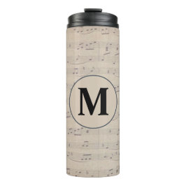 Monogram voor  muziekblad thermosbeker
