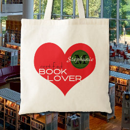 Monogram voor naam van boeklezer tote bag