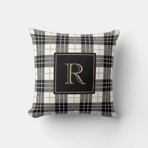 Monogram voor negroïde en bruine Tartan Geheel Kussen