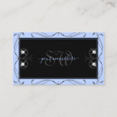 Monogram voor ornamental Black Blue Sparking Diamo Visitekaartje (Voorkant)