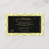 Monogram voor ornamental Black crème Sparging Diam Visitekaartje (Achterkant)