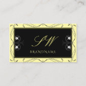 Monogram voor ornamental Black crème Sparging Diam Visitekaartje (Voorkant)