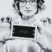 Monogram voor ornamental Black White Sparking Diam Visitekaartje