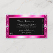 Monogram voor Ornamenten met zwarte en roze spaard Visitekaartje (Achterkant)