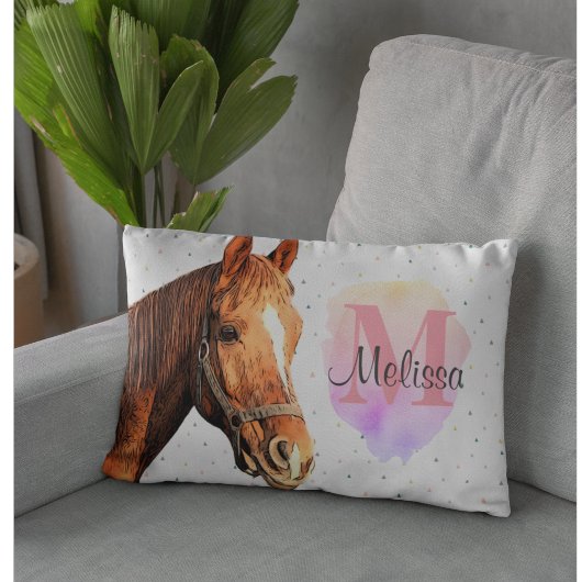 Monogram voor  paardendier paardensportstallen accent kussen