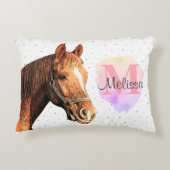 Monogram voor  paardendier paardensportstallen accent kussen (Voorkant)