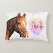 Monogram voor  paardendier paardensportstallen accent kussen (Achterkant)