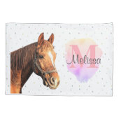 Monogram voor  paardendier paardensportstallen kussensloop (Achterkant)