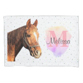 Monogram voor  paardendier paardensportstallen kussensloop (Voorkant)