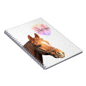 Monogram voor  paardendier paardensportstallen notitieboek (Rechterzijde)