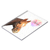 Monogram voor  paardendier paardensportstallen notitieboek (Linkerzijde)