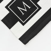 Monogram voor popy zwarte stripper fleece deken (Hoek)