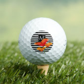 Monogram voor popy zwarte stripper golfballen (Insitu Shirt)