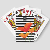 Monogram voor popy zwarte stripper pokerkaarten (Achterkant)