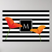 Monogram voor popy zwarte stripper poster (Voorkant)