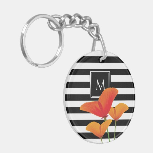 Monogram voor popy zwarte stripper sleutelhanger (Voorkant Links)