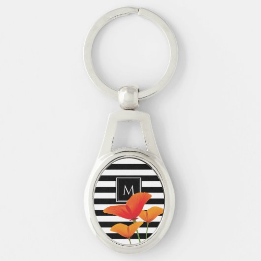 Monogram voor popy zwarte stripper sleutelhanger (Voorkant)