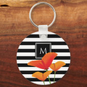 Monogram voor popy zwarte stripper sleutelhanger (Achterkant)