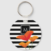 Monogram voor popy zwarte stripper sleutelhanger (Achterkant)