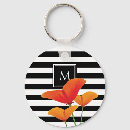 Monogram voor popy zwarte stripper sleutelhanger (Achterkant)