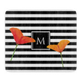 Monogram voor popy zwarte stripper snijplank (Voorkant)