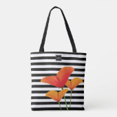 Monogram voor popy zwarte stripper tote bag (Achterkant)