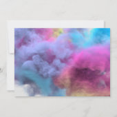 monogram voor regenboogkleurig rookeffect notitiekaartje (Achterkant)